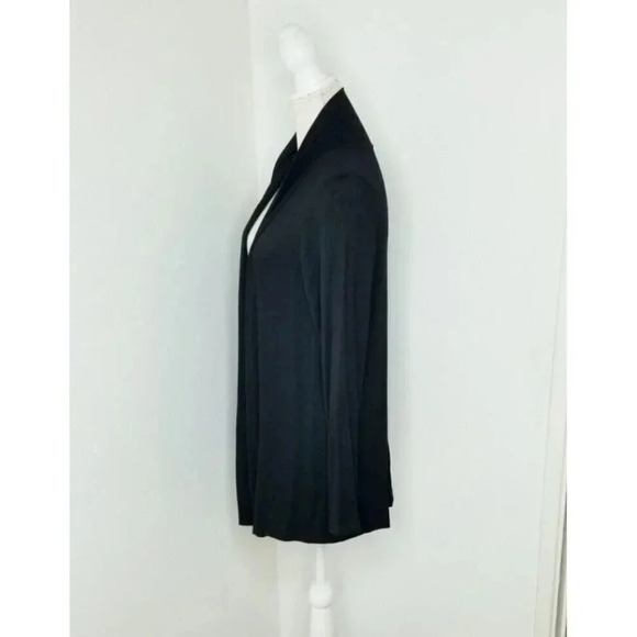 Liz Clairborne Size Medium Women's Black Long Sleeve Open Cardigan Rayon Spandex - Picture 5 of 10